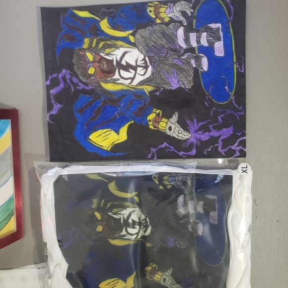 DC Comics- Static Shock Graphic Design T-Shirt - Picture 2 of 10